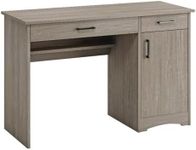 Sauder Beginnings Desk, L: 46.81" x W: 18.50" x H: 29.96", Silver Sycamore Finish