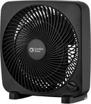 Comfort Zone 9-inch Portable Box Fan, Black