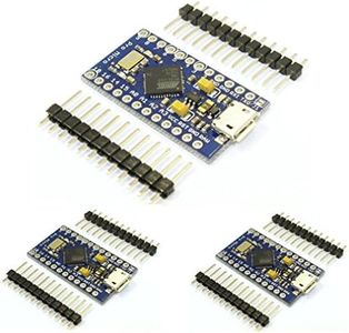 HiLetgo 3pcs Pro Micro Atmega32U4 5V 16MHz Bootloadered IDE Micro USB Pro Micro Development Board Microcontroller Compatible to Arduino Pro Micro Serial Connection with Pin Header