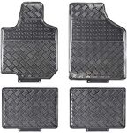 August Auto All Weather Aluminum Universal Fit Car Floor Mats Fit for Sedan, SUVS, Truck and Vans Set of 4pc (Silver)