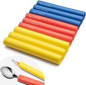 Super Easy Grip Foam Tubing for Utensil Handles - Cut to Length Provides a Custom Wider & Larger Grip Which Fits Most Utensils - Slip Resistant - 2 Pack of 9 Grips