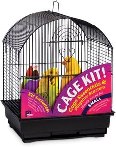 Prevue Hendryx 91101 Round Roof Bird Cage Kit, Black, 3/8"