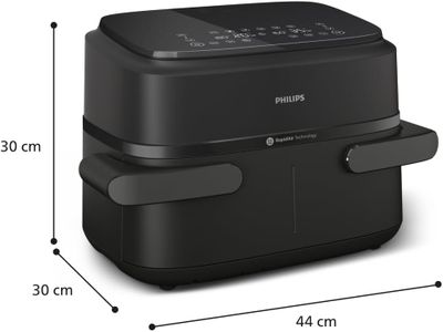 Philips Dual Basket Airfryer 7.1L – RapidAir, 10 Functions, Compact