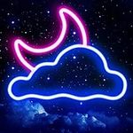 JTLMEEN Neon Sign - Cloud and Moon 