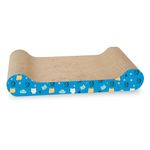 Foodie Puppies 2-in-1 Reversible Cat Scratcher Pad with Catnip for Cats & Kittens, (Couch Scratcher) | Durable Corrugated Cardboard Cat Scratching Board | Scratch Pad Furniture Protection, Play & Rest
