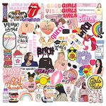 CodersParadise - Pack of 68 Aesthetic Laptop Sticker for Girls - Kawaii Stickers for Scrapbook Journal - Cute Accessories for Girls - Waterproof Residue Free Stickers