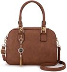 Montana West Crossbody Satchel Bag Small Top Handle Purse Barrel Handbag Tote Hobo Designer Brown Gift MWC-S041BR