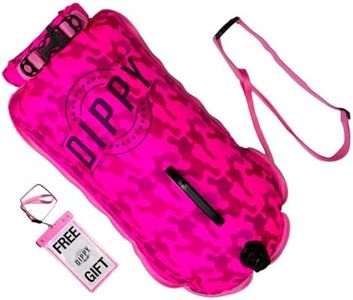 DIPPY Tow Floats for Open Water Swimming | 28L Swim Buoy Open Water Swimming Float | Waterproof Swimming Buoy | Tow Float Dry Bag | Wild Swimming Float | Wild Swimming Accessories (Pink Cammo)