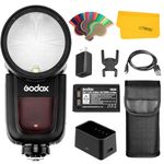 Godox V1-N V1N Round Head Flash for Nikon, 76Ws 2.4G 1/8000 HSS TTL Speedlight, 480 Full Power Shots, 1.5s Recycle Time, 10 Level LED Modeling Lamp Compatible for Nikon Camera