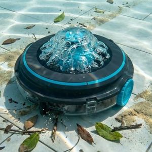US Patented Robotic Pool Vacuum for Above Ground Pools | Cordless, Self-Parking | Extended 75-Min Battery, Dual-Layer Filtration for Superior Leaves Debris Removal by Model Pool Stomach 65