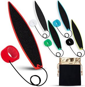 LA KEN DU,5 PCS Finger Surfboard for Car Ride-Mini Surfboard for Kids and Surfers with Receive Bag(Include Red Green Yellow Blue White)