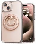 Encased Ring Loop Case, Designed for iPhone 15 (2023) Hybrid Clear Cover with Removable Magnetic Finger Grip, Kickstand Phone Holder Stand (Compatible with MagSafe)