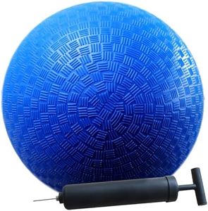 AppleRound 8.5 Inch Playground Ball with Air Pump, Pack of 1 Ball with 1 Pump, Official Size for Dodge Ball, Handball, Camps and Schools (Blue)