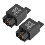 2 Pcs Z1507091/4 4 Pin DC 12V 40A Relay Truck Van Motorcycle Boat Multi Purpose Automotive Relay Heavy Duty Standard Relay for Car Motor, Auto Universal Relays