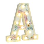 Vimlits Unicorn Light Up Letters, LED Letter Lights Warm White Alphabet Sign Unicorn Gifts for Girls Birthday Unicorn Party Decorations Bedroom Night Light Christmas Valentine Wall Table Decor - A