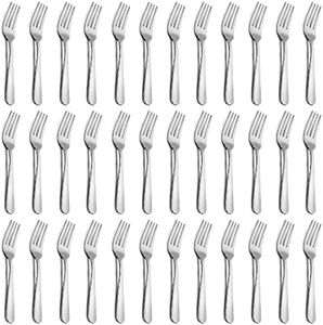 36-Piece Dinner Forks Set, Funnydin 7.1 Inches Stainless Steel Forks Silverware, Durable Table Forks Set, Use for Home, Kitchen and Restaurant - Mirror Polished, Dishwasher Safe