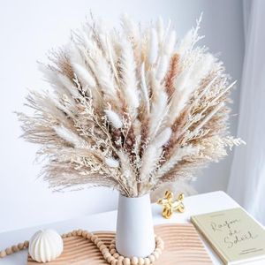 96PCS Natural Dried Pampas Grass Boho Home Decor