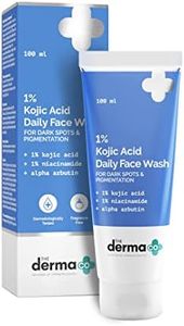 The Derma Co 1 Kojic Acid Face Wash I With Niacinamide Alpha Arbutin I Reduces Dark Spots Pigmentation I Cleanses Brightens Skin I Non-Drying Formula I For All Skin Types- 100ml Transparent