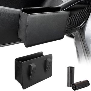 Car Hanging Trash Can for Car Door, Foldable Car Trash Can with 2 roll Garbage Bags
