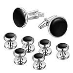 Jstyle Mens Cufflinks and Studs Set