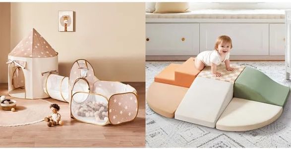 Tiny Land Kids Play Tent with Tunnel,Soft Foam Climbing Blocks
