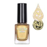 Whats Up Nails - Go for Gild Stamping Polish Gold Metallic Lacquer for Stamped Nail Art Design 7 Free Cruelty Free Vegan