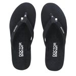 DOCTOR EXTRA SOFT House Slipper for Women's Care Dr Orthopaedic Super Comfort Fitting Flat Cushion Chappal Flip-Flop for Ladies and Girl’s OR-D-19-BLACK-6 UK