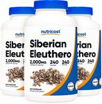 Nutricost Siberian Eleuthero 500mg, 240 Capsules (3 Bottles) - Eleutherococcus Senticosus - Gluten Free & Non-GMO