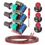 Gebildet 3pcs DC 5V-35V 5A Mini DC Motor PWM Speed Controller, 6V 12V 24V Variable Voltage Regulator Dimmer Governor Switching Build with LED Indicator