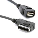 CY Media In AMI MDI USB AUX Flash Drive Adapter Cable For Car VW AUDI 2014 A4 A6 Q5 Q7 Black