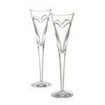 Waterford Wishes Love and Romance Flutes, Set of 2