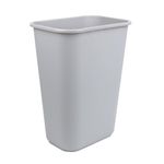 Rubbermaid RUB295700GRAY Rectangular Wastebasket, Large, Grey