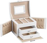 SONGMICS 3-Tier Jewelry Box, Travel