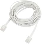 uxcell RJ11 6P2C Male Plug Telephone Line Cable, 15 Foot 4M Modular Conductor Phone Wire Double Ends for Landline, Telephone, Fax, Modems, Answering Machines