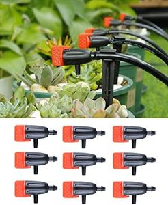 Yulaiyoen Garden Irrigation Dripper, 30 Pack Adjustable Drip Emitters Garden Succulent Watering Dripper Sprinkler for 4mm/7mm Hose for Home Succulents Plants Lawn Flower Irrigation System