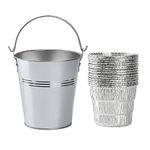 Onlyflame Pellet Smoker Grill Drip Grease Bucket with 15-Pack Aluminum Disposable Bucket Liners for Traeger 20/22/34, Pit Boss, Camp Chef, Oklahoma Joe's Grills