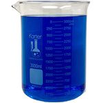 3000ml Beaker, Low Form Griffin, Borosilicate 3.3 Glass, Graduated, Karter Scientific 213D21