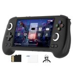 RG556 Handheld Game Console 5.48-inch 5.48-inch AMOLED Screen Android 13 OS Game Player 1080*1920 Resolution 8GB LPDDR4X Built-in 128G TF Card pre-install 4423 Games 5500mAh Battery(Black)