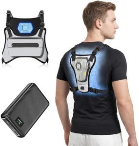 THEKUKU Cooling Vest with 3 Fans Cooling Plate, Portable Wearable Fan with Large Capacity Battery, Adjustable Air Conditioner Vest for Outdoor Working,Running,Cycling(Black)