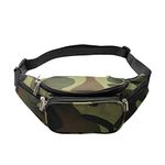 C O D i Canvas Army Water-Resistant Hip Belt Bag/Pouch (Green Camouflage)