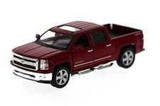 2014 Chevy Silverado Pick-up Truck, Red - Kinsmart 5381D - 1/46 Scale Diecast Model Toy Car