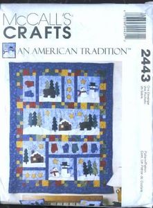 McCall's Crafts Pattern 2443 ~ an American Tradition Quilt, Mantle Cover, Pillows and Stocking