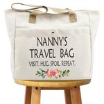 WCGXKO Grammy Mother’s Day Gift Grandma Birthday Gift Tote Bag Travel Bag For Grammy (NANNY TB CA)