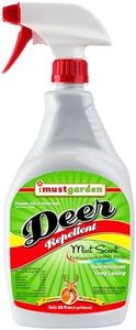 I Must Garden Deer Repellent: Mint Scent Deer Spray for Gardens & Plants – Natural Ingredients – 32oz Ready to Use