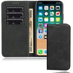 FROLAN for iPhone 11 Wallet Case with Card Holder Slot Premium PU Leather Strong Magnetic Flip Folio Kickstand Drop Protection Shockproof Cover Compatible iPhone 11 6.1 inch (Black)