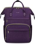 LOVEVOOK Laptop Backpack for Women,18 Inch Professional Womens Travel Backpack Purse Computer Laptop Bag Nurse Teacher Backpack,Waterproof Work Bags Carry on Back Pack with USB Port,Dark Purple