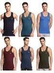 Target Gold Men's Vest - 100% Cotton, Comfortable, Color Baniyan for Men(Pack of6)(RN-90cm)(Color May Vary)