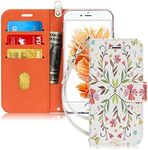 FYY Case for iPhone 6 Plus/6s Plus, PU Leather Wallet Phone Case with Card Holder Flip Protective Cover [Kickstand Feature] [Wrist Strap] for Apple iPhone 6 Plus/6s Plus 5.5" Spring