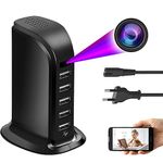 Spy Mission WiFi Mini HD Spy Camera with Multi USB Charger 2 in 1 Remote View, Motion Detection, 1080P Full HD Video and Audio Recording 5-Port Security Camera Recorder for Home/Office/Room