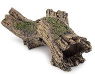 hygger Small Aquarium Ornament Poly Resin Wood Trunk Log Fish Tank Decoration for up to 20 Gallon Tank Betta Fish Accessories Hideout Cave(Tree Log)